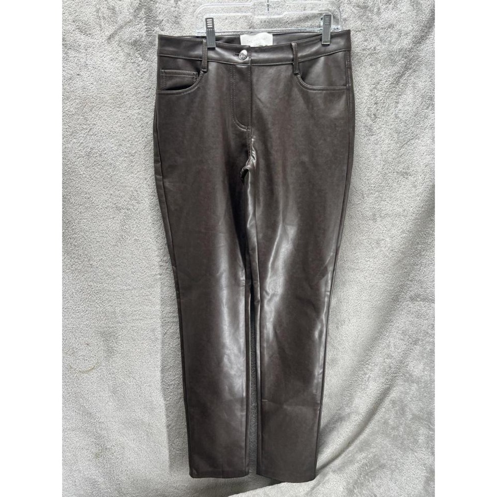 Wilfred Aritzia $148 Women's The Melina Vegan Leather Pants Birch Beige Size 4